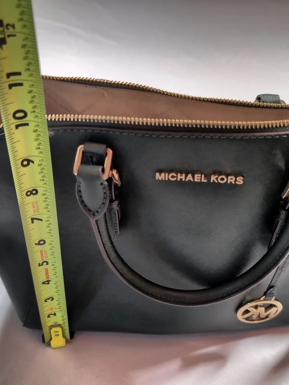 Michael Kors Dark Green Saffiano Leather Satchel